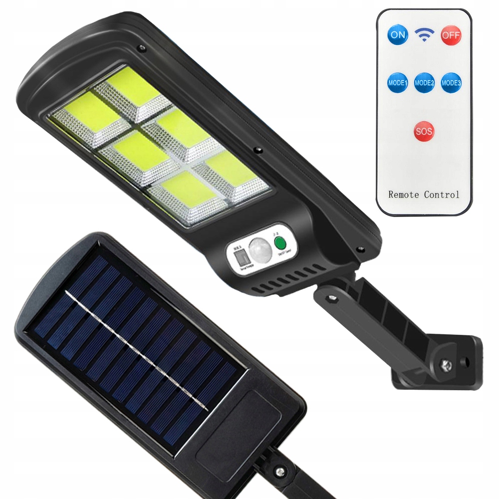 Pouličné svietidlo Verk Group 90 W 1200 lm, na batérie, solárne napájanie